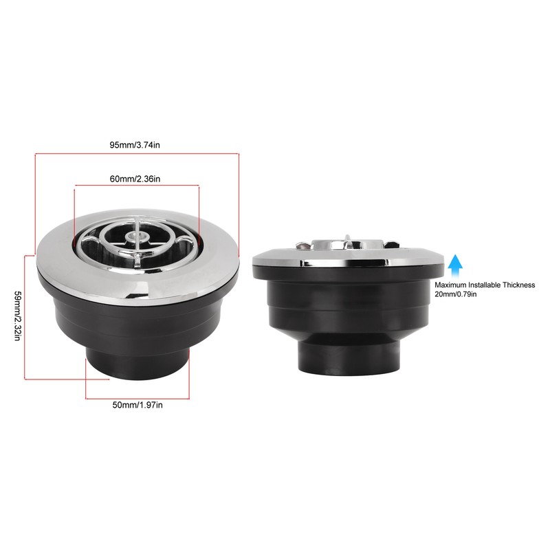 RV Air Outlet Vent Roof Round Air Conditioner Ventilation Deflector