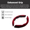 BROVACS SWT2011RD Steering Wheel Cover Suede Universal Anti-slip Design O