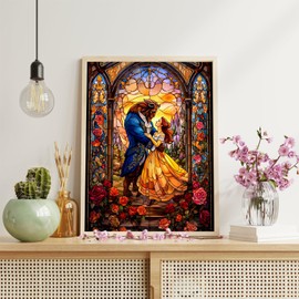 QIUQI Diamond Painting Pictures, Diamond Painting Adults, Round Full Drill Diamond Painting, DIY Artwork for Home, Wall Decor Gift, 30 x 40 cm/12 x 16 Inch