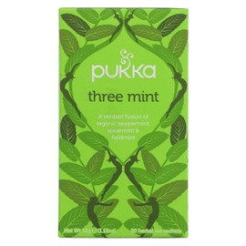 Pukka Organic Three Mint 20 Herbal Tea Sachets, 32g
