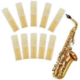 Smaoqingji Eb Saxophone Reeds Clarinet Reeds Mouthpiece Pad - 1 Box with 10 Saxophone Reeds of a Thickness of 0.35 Alto Saxophone Reeds, Each Individually Packed in a Plastic Case