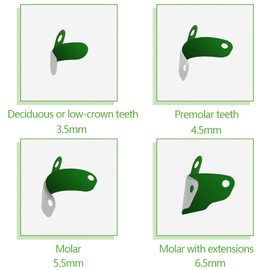 100Pcs Dental Matrix Bands with Non Stick Coated,Dental Metal Sectional Contoured Orthodontic Molar Bands for Tooth Repair, Protect Adjacent (50Pcs 5.5mm)