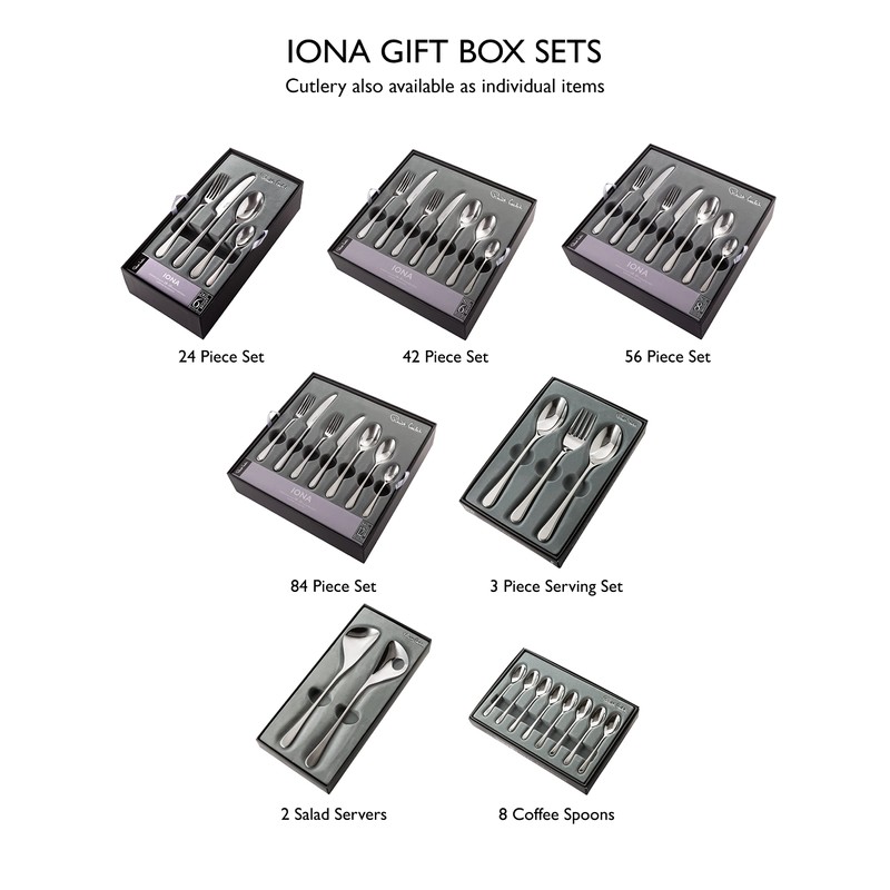 Robert Welch Iona Bright, 7 Piece Cutlery Place Setting. Made