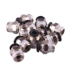 1/4" PT Male Thread 6mm Push in Joint Pneumatic Connector Quick Fittings 12 Pcs Ted Lele (6mm 1/4)