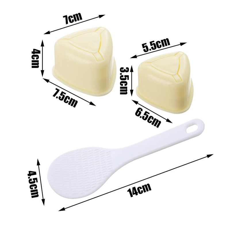 6 Pcs 2 Size Onigiri Rice Ball Maker Molds Non-Stick