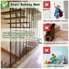 LAKNUAL Kids Pets Safety Rope Netting, Black Stairs Balcony Railing