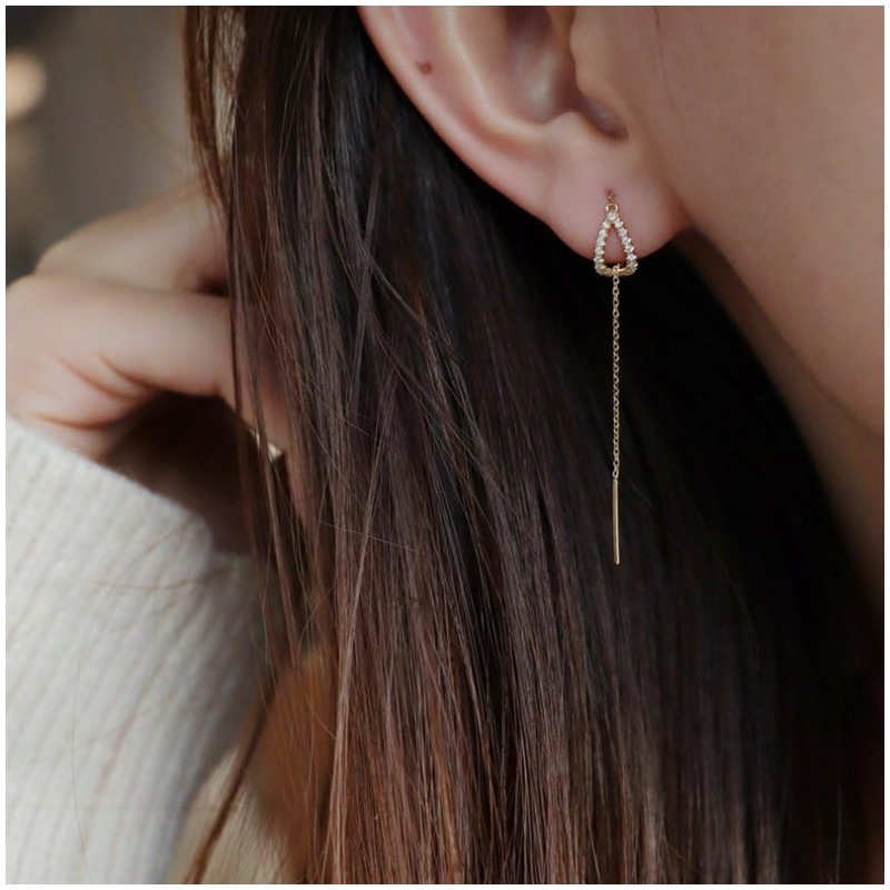 SLUYNZ Sterling Silver Threader Earrings Chain for Women Dangle Earrings