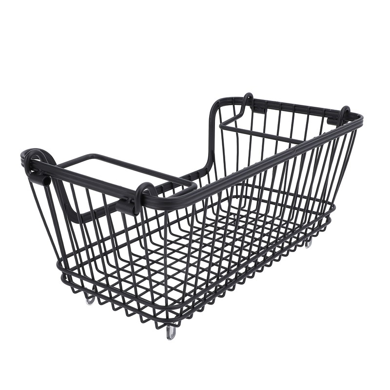 Freezer Basket Stackable Open Front Wire Storage Bin with Foldable