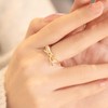 GLMOCM Bow Ring for Women Gold Bow Knot Ring Adjustable