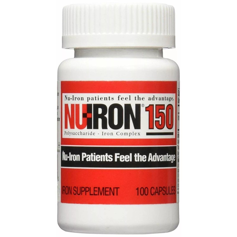Nu Iron 150 Polysaccharide Iron Complex Supplement Capsules Blood Health