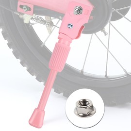 IPETRK Pink Kids Bike Kickstand for 12 14 16 18 20 Inch Wheel Rear Side Kids' Bicycles Kickstand Mountain Bike Kickstand Bike Accessories