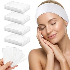 Diademas desechables para spa y tratamientos faciales – 48 diademas desechables blancas para spa para mujeres, diadema profesional para tratamientos f