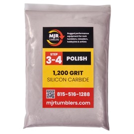 3lb of MJR Tumblers Premium 1200 Silicon Carbide Rock Polishing Grit for Step/Stage 3 or 4, MJR Tumblers is a Disabled and Veteran Owned Company Proudly Located in USA