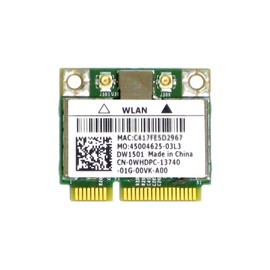 Dell Wireless WLAN 1501 DW1501 Built-in Wireless LAN Half – Mini Card (802.11 B/G/N Supported) BCM94313HMG2L/BCM4313