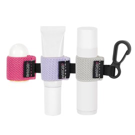 SIDESUGAR 3 PCS Lip Balm Sleeves Chapstick Holder Tight-Knit Lip Balm Holder Keychain Chapstick Keychain Sleeve - Grey/Purple/Rose