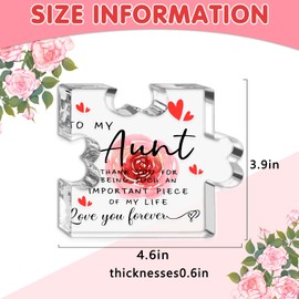 Christmas Gifts for Aunt from Niece Nephew Best Ever Auntie Birthday Gift Ideas Desk Decor Accessories Acrylic Plaque