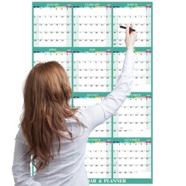 2025 Yearly Wall Calendar - Yearly Wall Calendar 2025 from Jan.2025 to Dec.2025, 34.8" x 22.8", One Page for Organizing - Colorful Lump