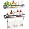 AMADA HOMEFURNISHING Bathroom Shelves with Towel Bar, Floating Shelves, Wall