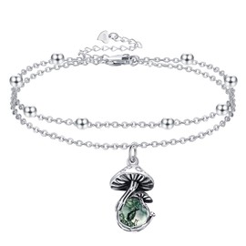 VENACOLY Clover Leaf / Jellyfish / Mushroom / Witch / Wave / Sunflower Bracelet 925 Sterling Silver Moonstone Bracelets Jewellery Gift for Women, Sterling Silver, Not known.