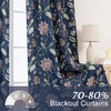 Elegant Luxury Black Out Curtains 96 Inch Long 2 Panel