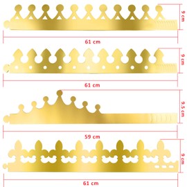 SIQUK 28 Pieces Paper Crowns Golden Party King Crown Paper Birthday Crown Hats Gold Crown for Kids Adults