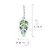 Rainbow Shell Nature Iridescent Leaf Drop Dangle Lever back Abalone