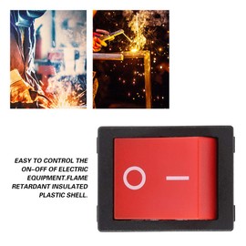 Jadeshay Rocker Switch,Snap-in Boat Type Toggle Switch Power ON/OFF DPST 4 Pin 2 Position 30A Rocker Toggle Switch, for Welding Machine Car Auto Boat Household Appliances