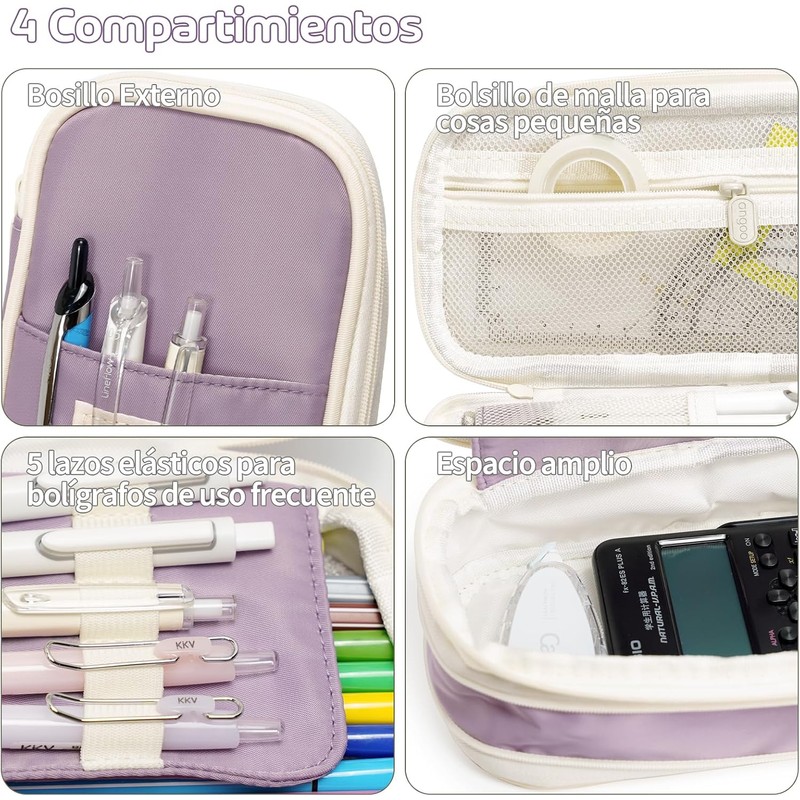 MESVIER Estuche para Lápices de Gran Capacidad, Lapicera Expandible con