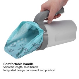 Cat Litter Scooper, Portable Integrated Deep Cat Litter Shovel with 1 Rolls Litter Waste Bags, Cat Scooper with Holder, Kitty Litter Scoop Large Capacity Cat Litter Disposal System