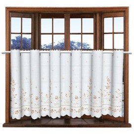 CFC-101 Waterproof Anti-Mildew UV Protection Cafe Curtain Light Brown (0.07 inch (0.17 mm) Thick) 29.5 inches (75 cm) x 59.1 inches (150 cm)