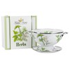 Golden Rabbit Enamelware Colander and Drip Plate Gift Set, Herbs