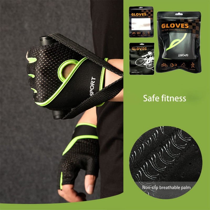 Weightlifting Gloves, Half Finger Gym Workout Gloves with Non-Slip Padded