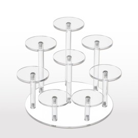 Hyack Axsta Pedestal Display Figure Stand Acrylic Display Stand Display (8 Slots)