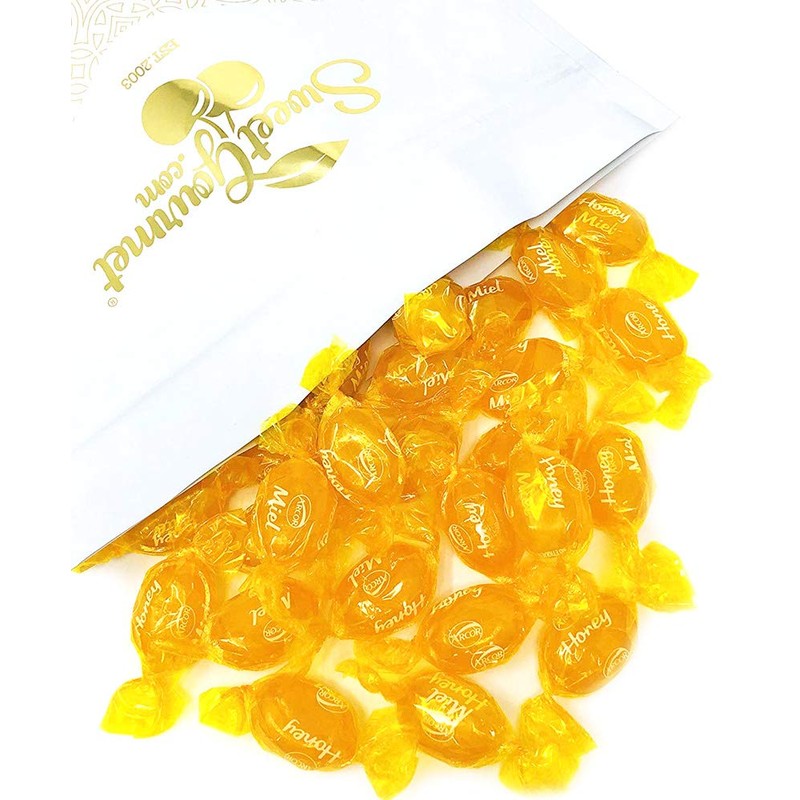 SweetGourmet Honey Filled Hard Candy, 4-Pound Bulk Bag, Wrapped Candies