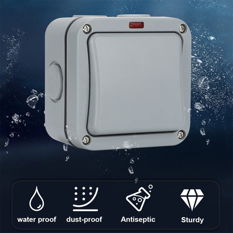 Weatherproof Switch Light Switch IP65 Outdoor Double Switch Dustproof Switch