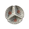 Nishida 120043 No. 7.5 3-Compartment Plate (Red Camellia), Home Restaurant,