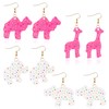 BkeeCten Frosted Animal Cookie Earring - 4 Pairs Cute Acrylic