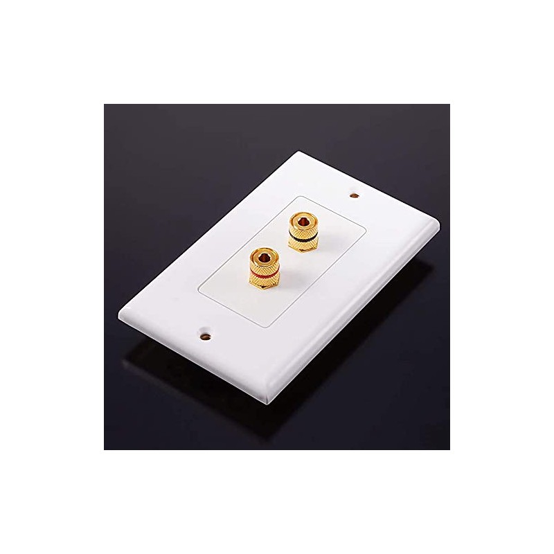 Aswalling 4 Pack Single Gang 1.0 Speaker Wire Wall Plate