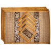 Cccollections Hand-Woven Table Placemats & Coasters Set for Everyday Dining