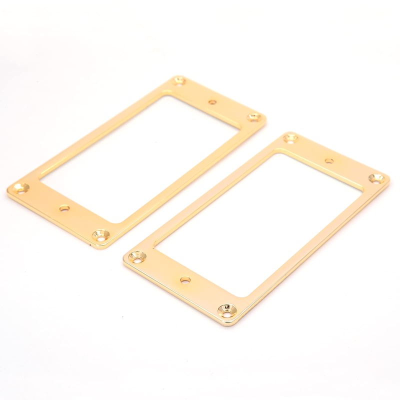 harpfeas 2PCS Flat Metal Humbucker Pickup Mounting Ring Set -