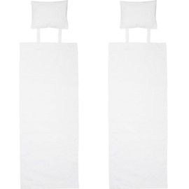 GORGECRAFT Pack of 2 Beach Sling Chairs Made of Canvas with Cushion White Replacement Sun Loungers Made of Canvas Fabric Outdoor Folding Lounge Chair for Patio Outdoor Sunbathing Garden Courtyard