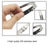 EesTeck 4Pcs 3" Adjustable 304 Stainless Steel Duct Clamps Hose