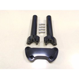 Unbranded Black 6" Handlebar Risers Top Clamp For Harley 1" Bar Softail Sportster XL V-Rod