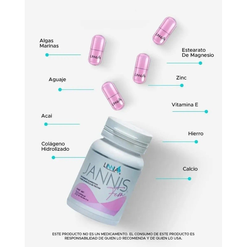 Linnia Jannis Clásica Celeste Fem Rosa Mujer Aguaje Sabor