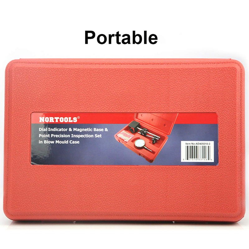 NORTOOLS Dial Indicator with Magnetic Base 0-1.0" & Point Set
