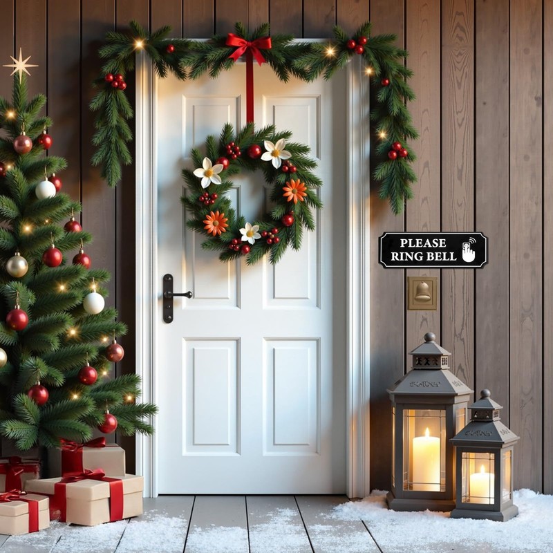 Molain 2PCS Please Ring Bell Sign, Self-Adhesive Ring Doorbell Sign