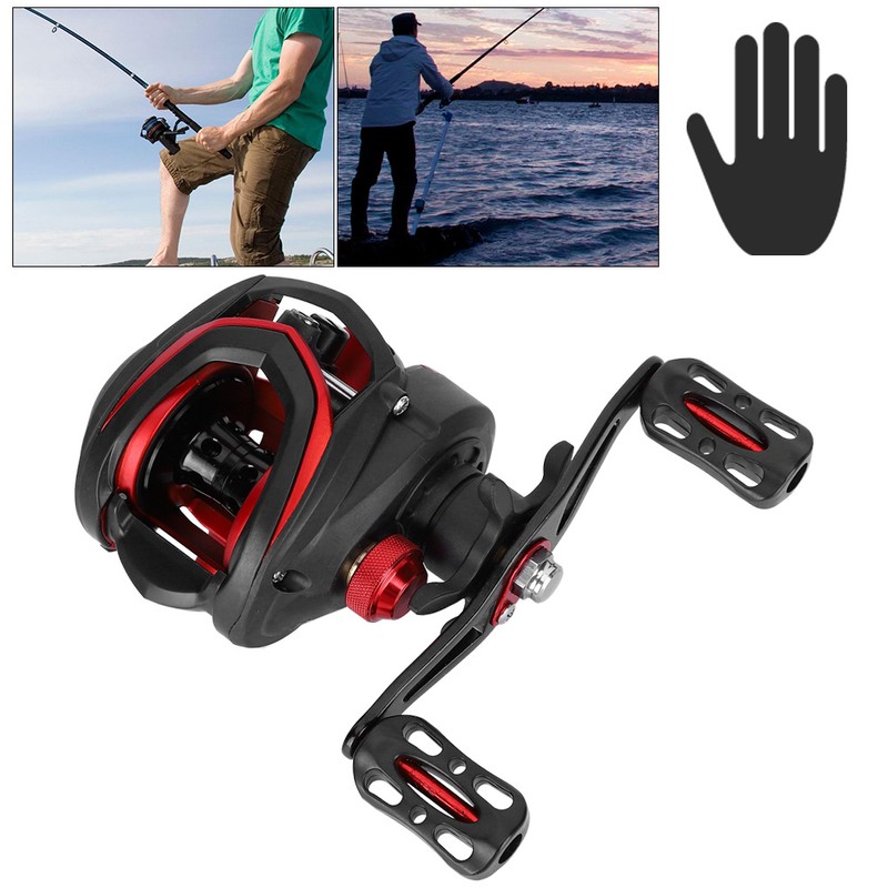 Metal High Speed Bait Black Rose 8.1：1 Long Shooting Left/Right