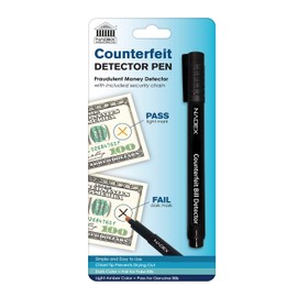 Nadex Counterfeit Pen, Easy Swipe - Gold for Real, Black for Fake, Detect Counterfeit Bills (1 Pack)