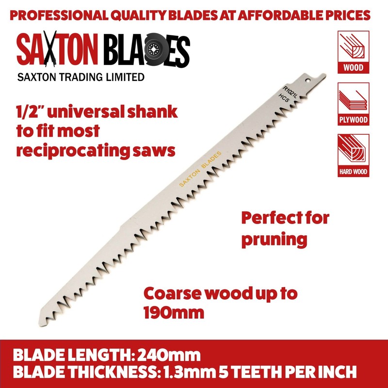 RPR20MXB Saxton 20 Blade Reciprocating Sabre Saw Combo Wood Metal