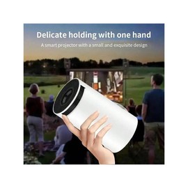 Family House Mini Projector Smart Home Theater Compatible With HD Screen Remote Control Portable Outdoor Movie Projectors - Color: Round style